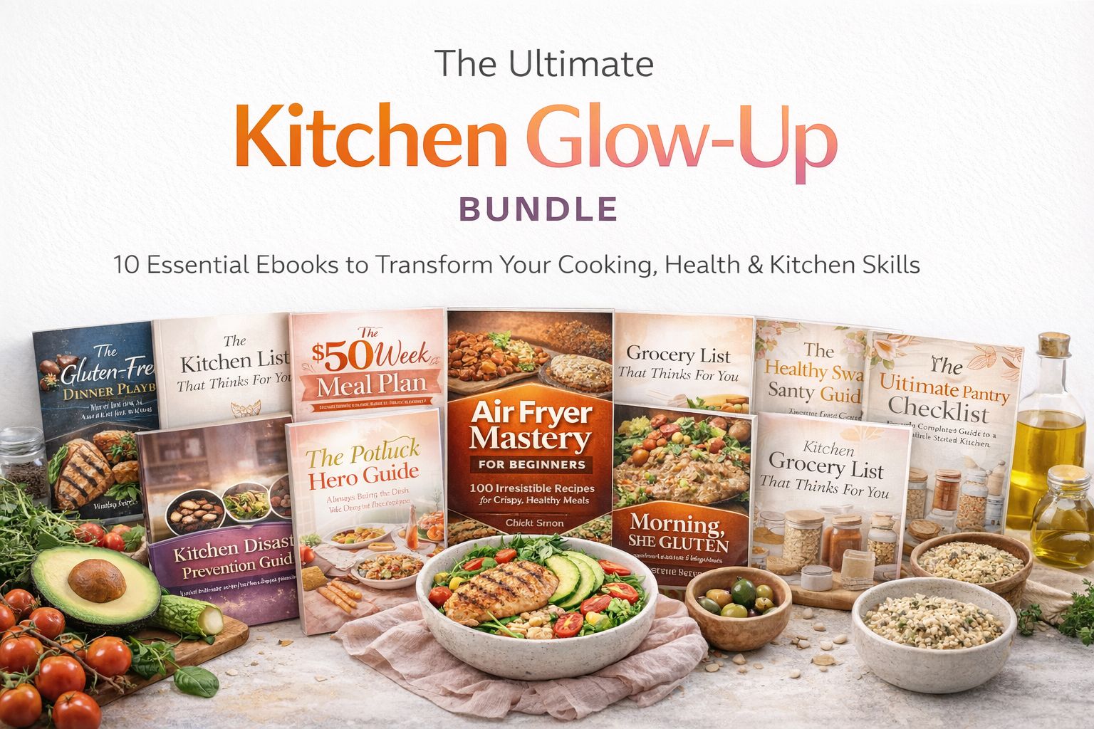 The Kitchen Glow-Up Bundle - 10 Essential Ebooks