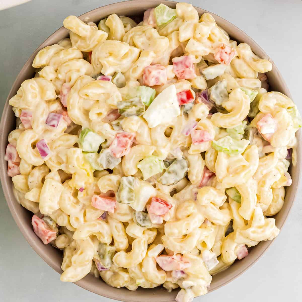 Classic Macaroni Salad in a bowl