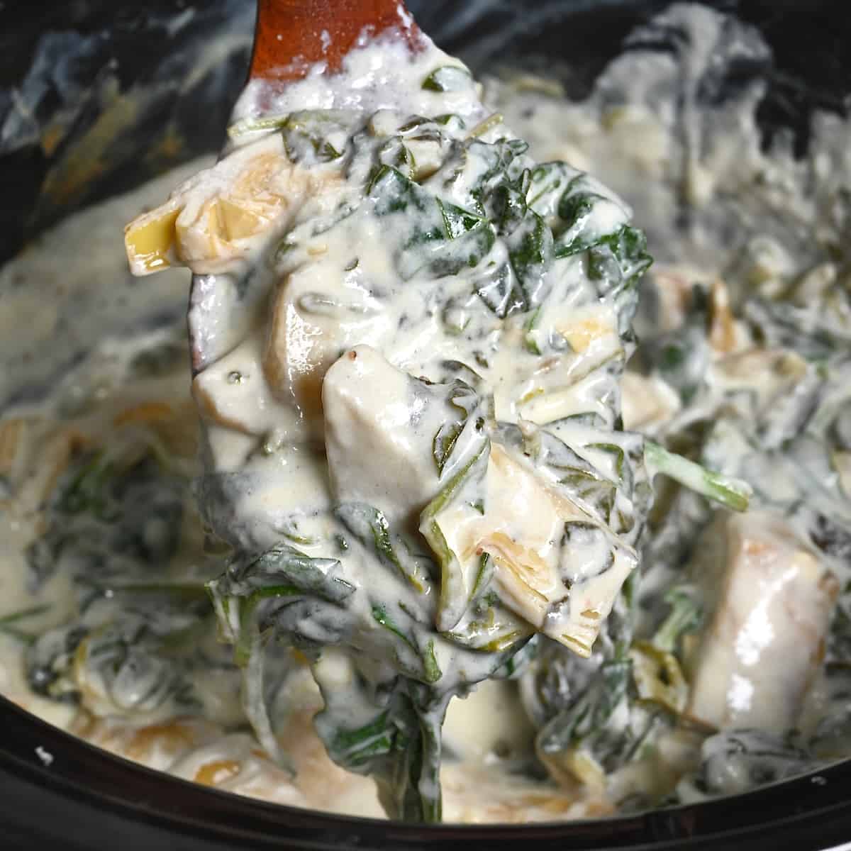 Crockpot Spinach Artichoke Dip by Samira Alpha Foodie