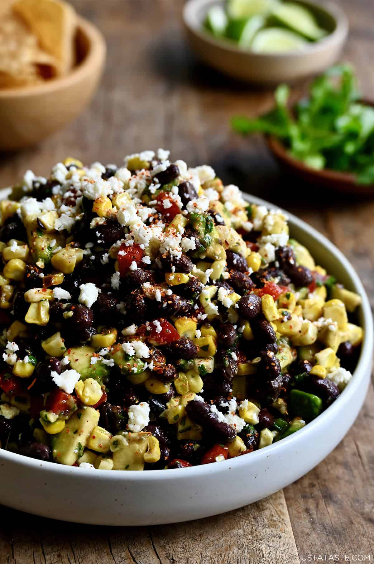 Black bean and corn salad with lime vinaigrette