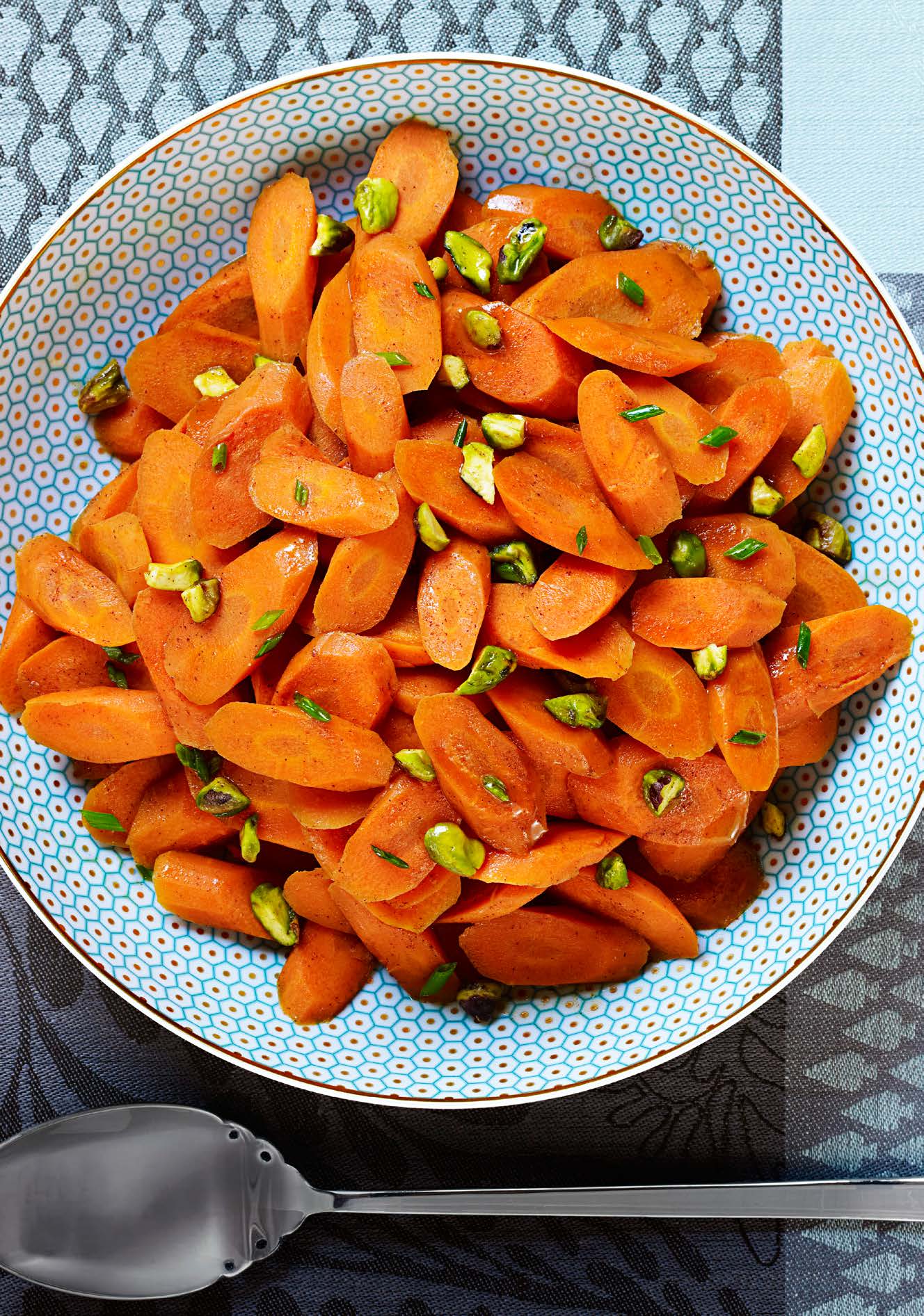Pomegranate Molasses-Glazed Carrots with Pistachios