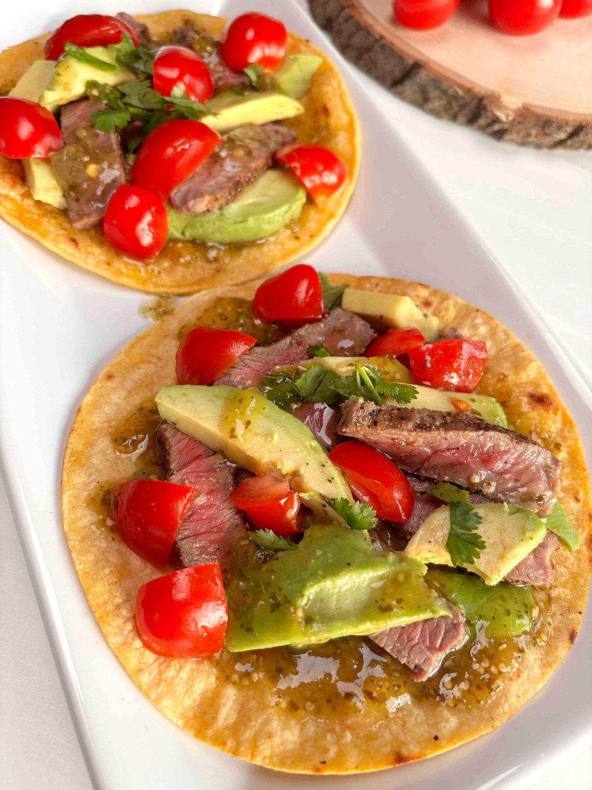 Grilled Pepper Steak Tostada