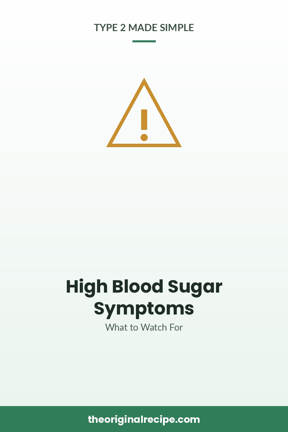 High Blood Sugar Symptoms