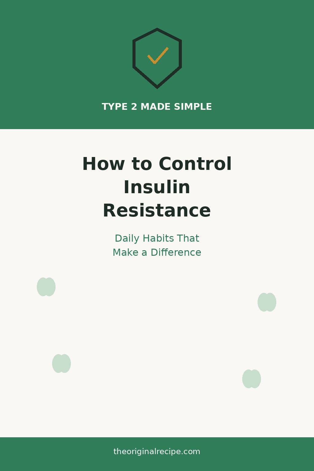 How to control insulin resistance, daily habits