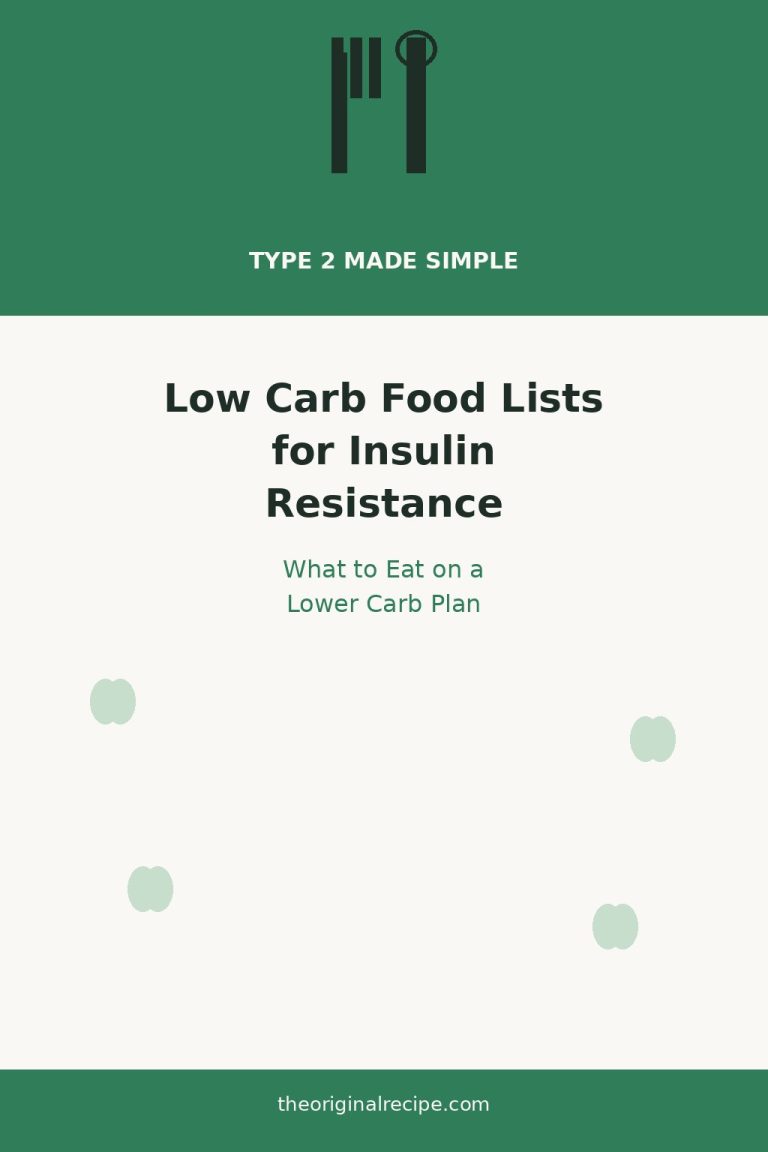 Low carb food lists for insulin resistance