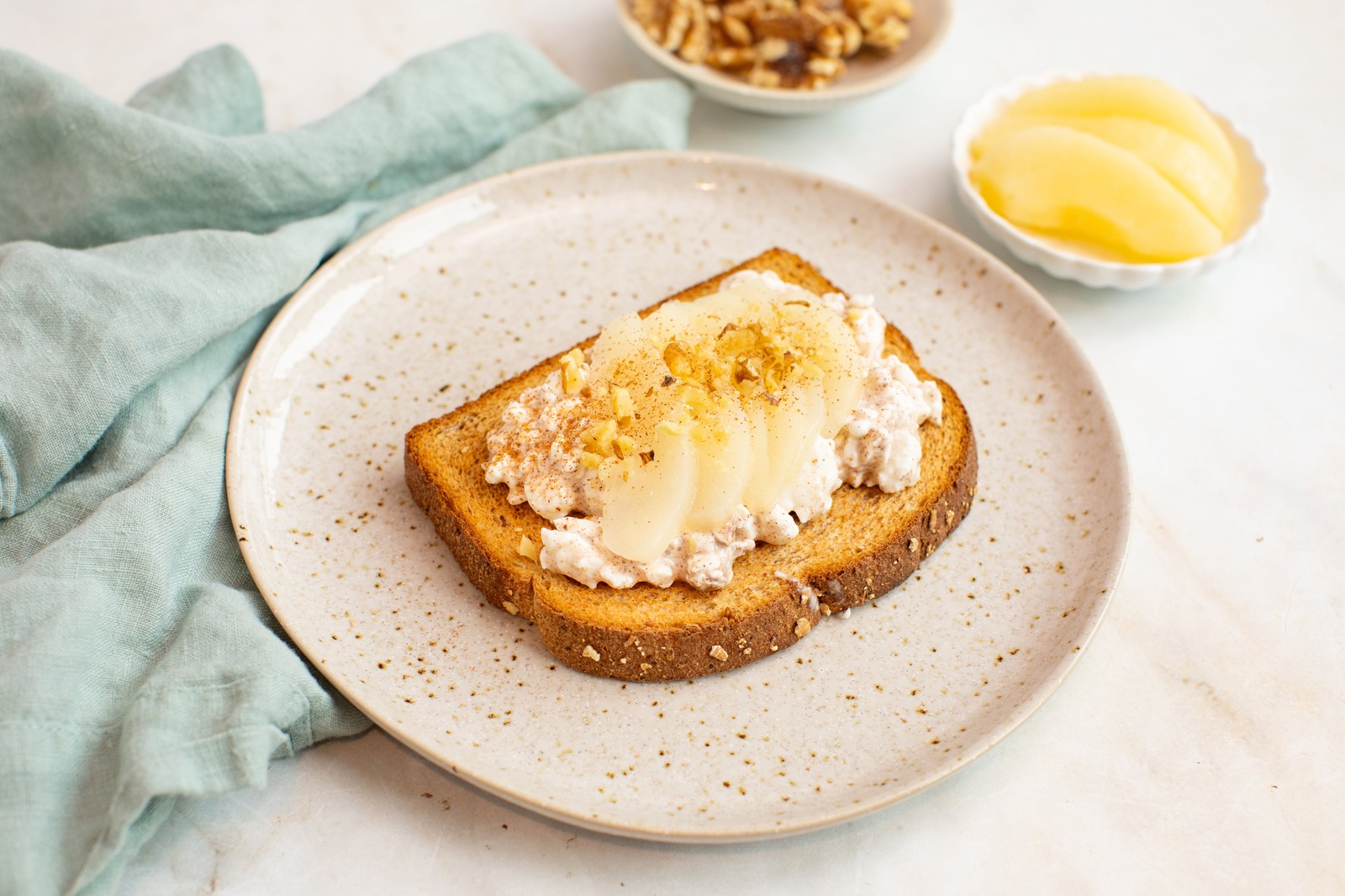 Pear Cottage Cheese Toast