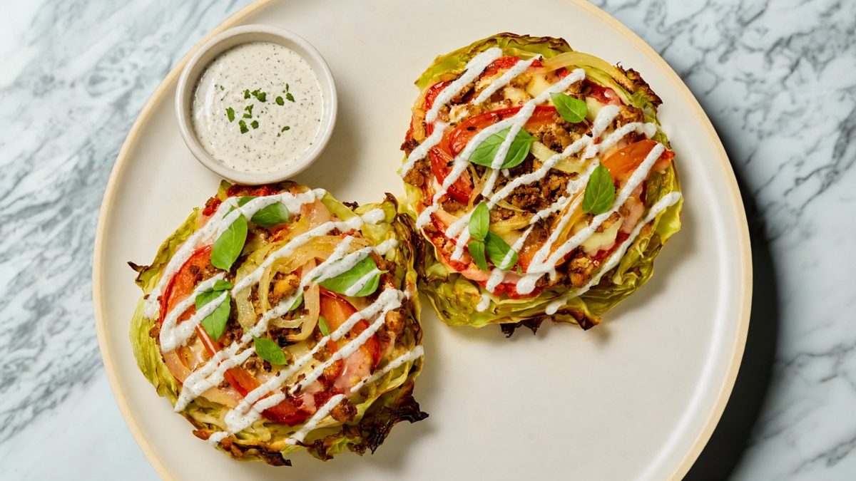 Sheet Pan Cabbage Pizzas