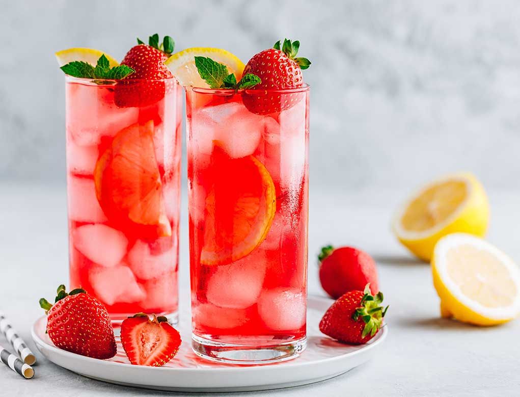 Sparkling Strawberry Mint Water
