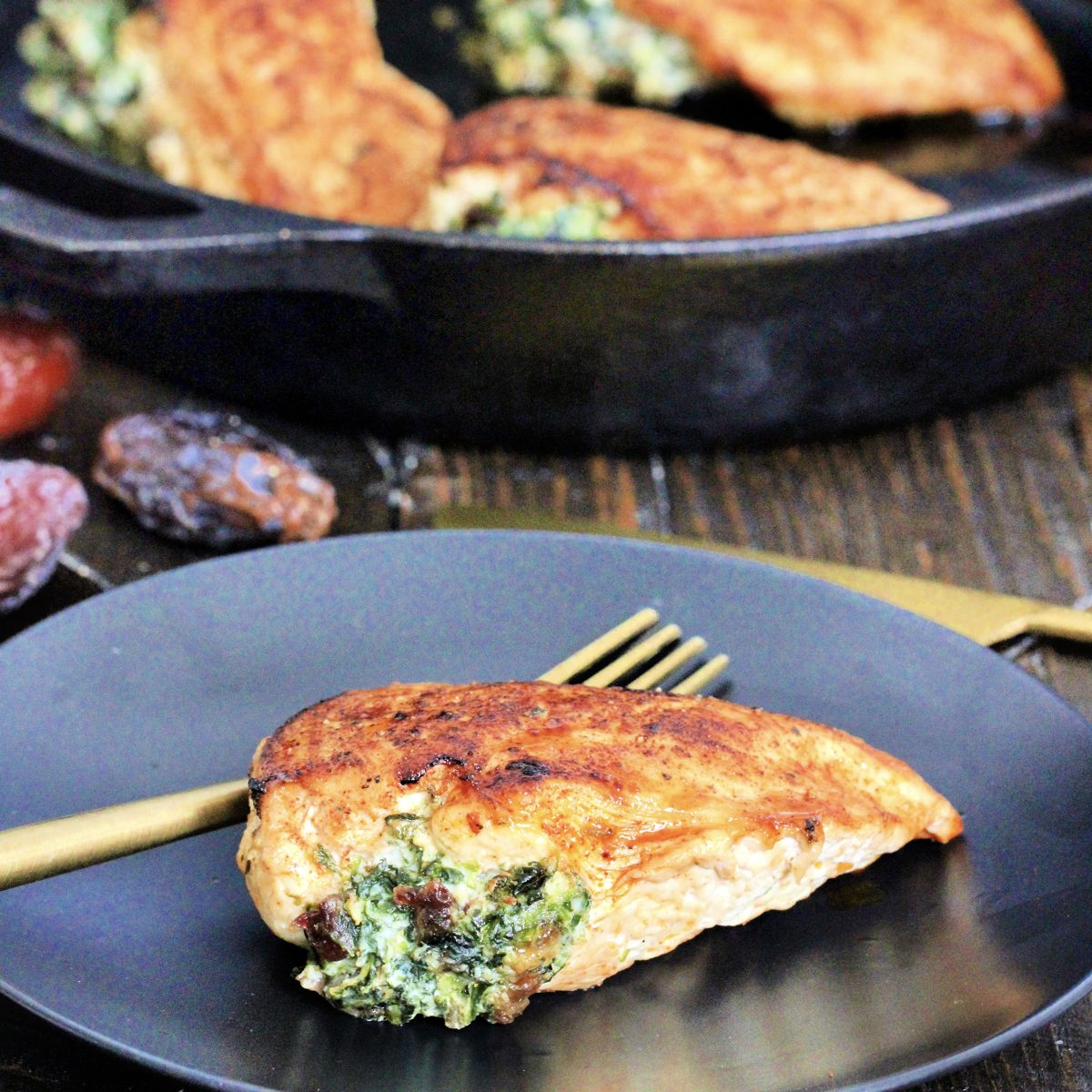 Stuffed Chicken with Dates, Spinach & Ricotta