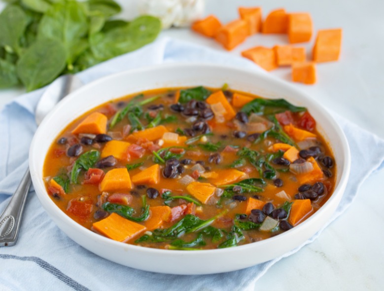 Slow Cooker Sweet Potato and Black Bean Soup